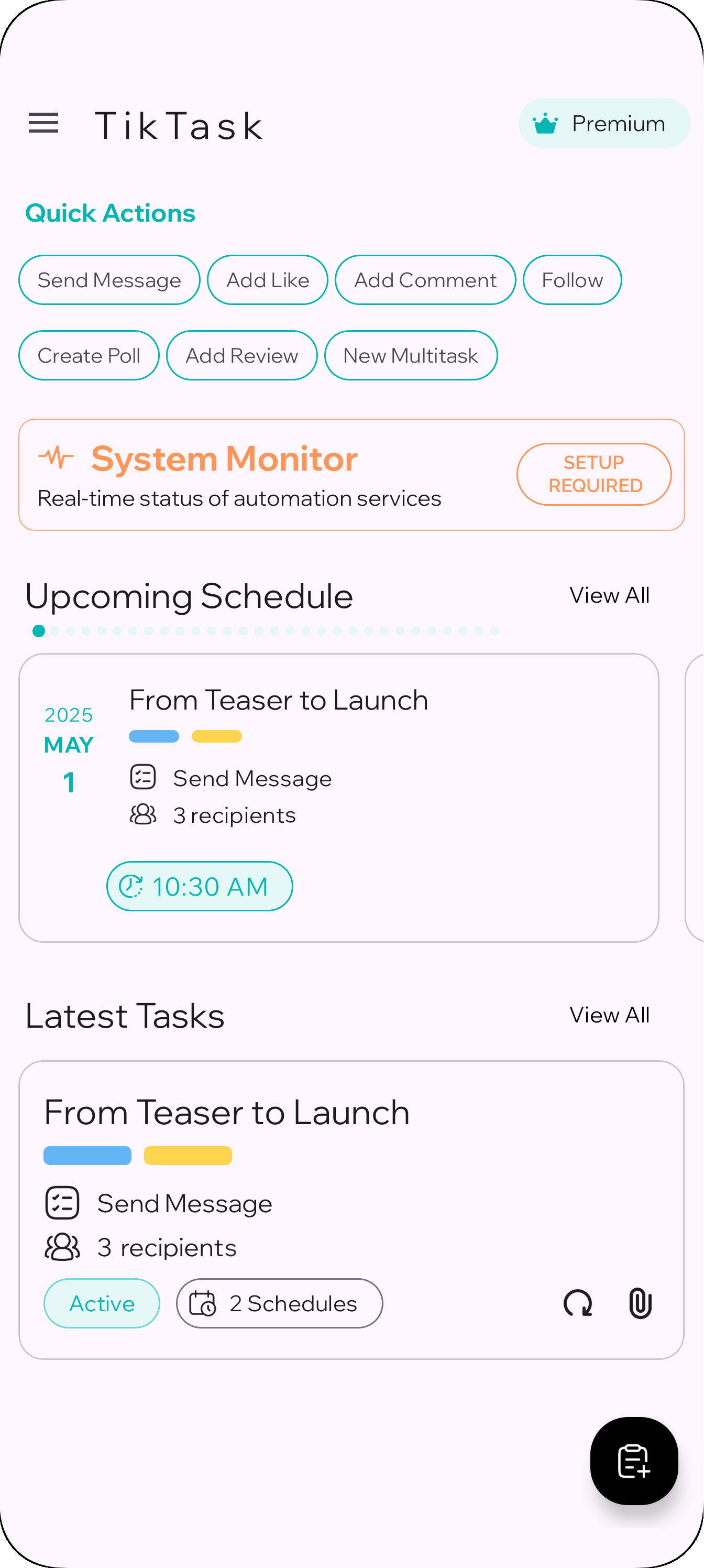 TikTask app preview